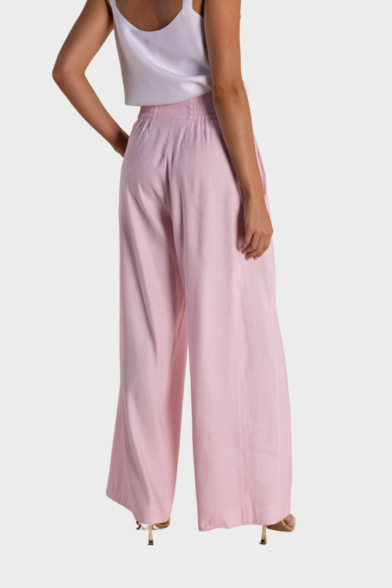 Linen Mix Wide Leg Pant