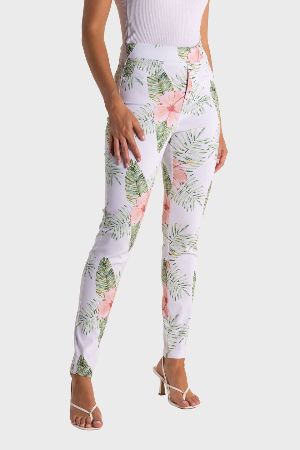 Tropical Print Pull On Pant