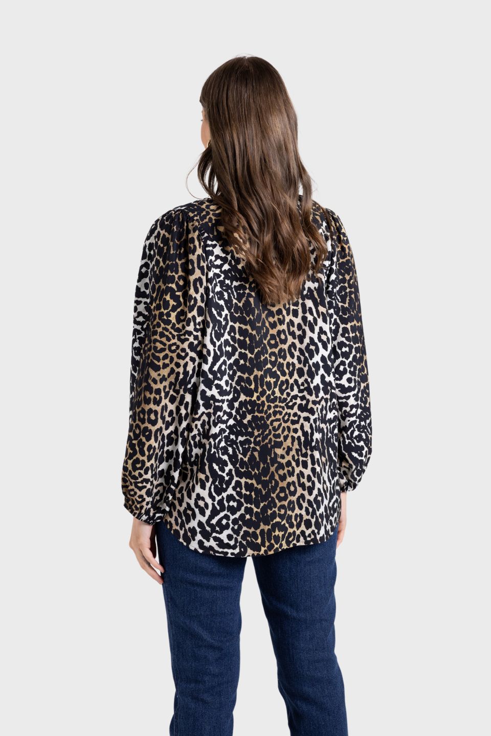 Animal Print Top 3/4 Sleeve