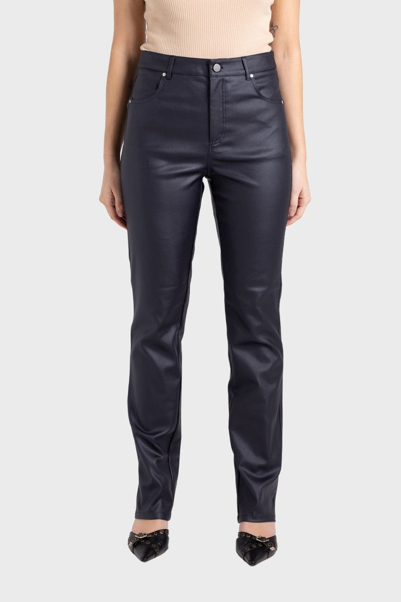 Coated Metallic Stretch Jean