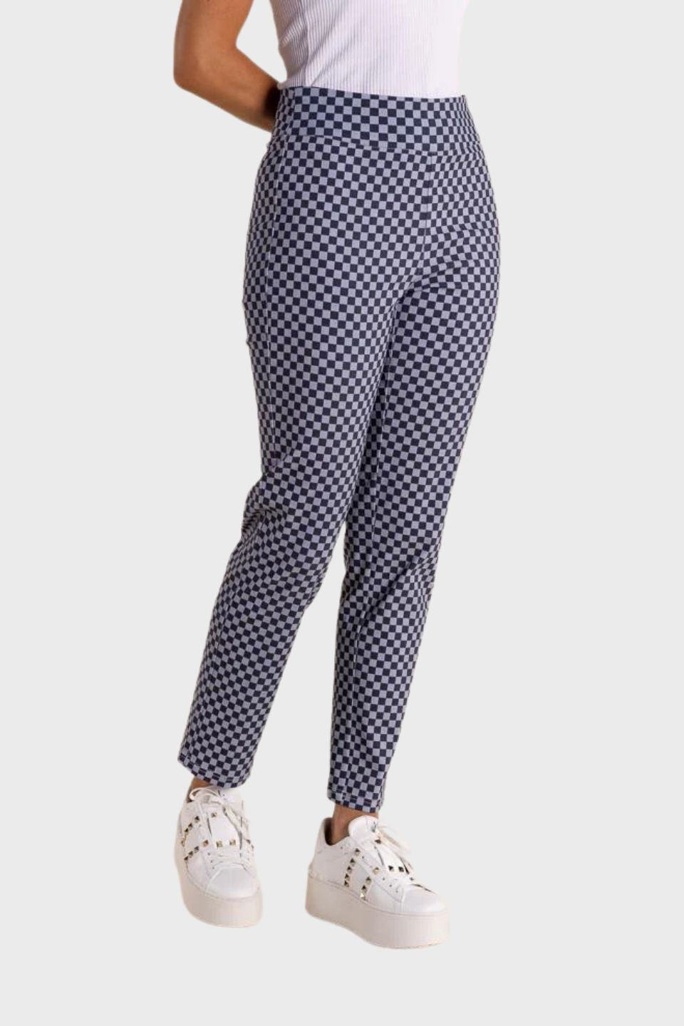 7/8 Gingham Pull On Pant