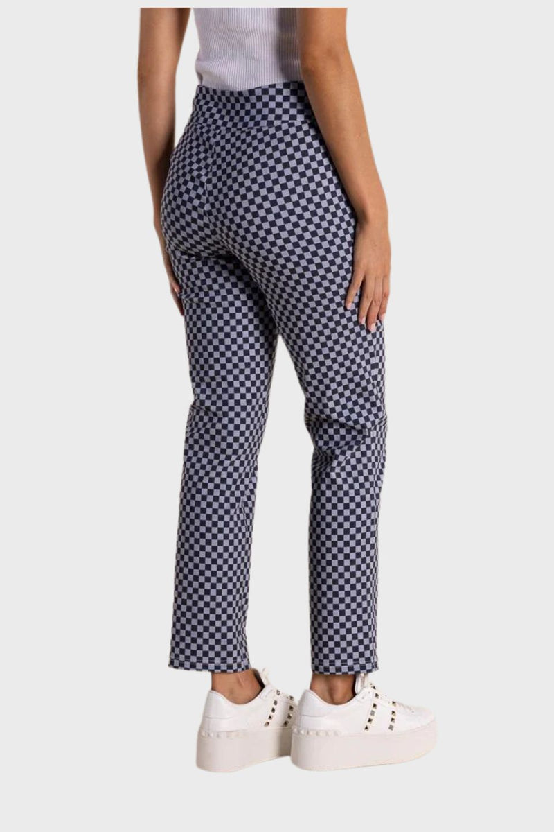 7/8 Gingham Pull On Pant