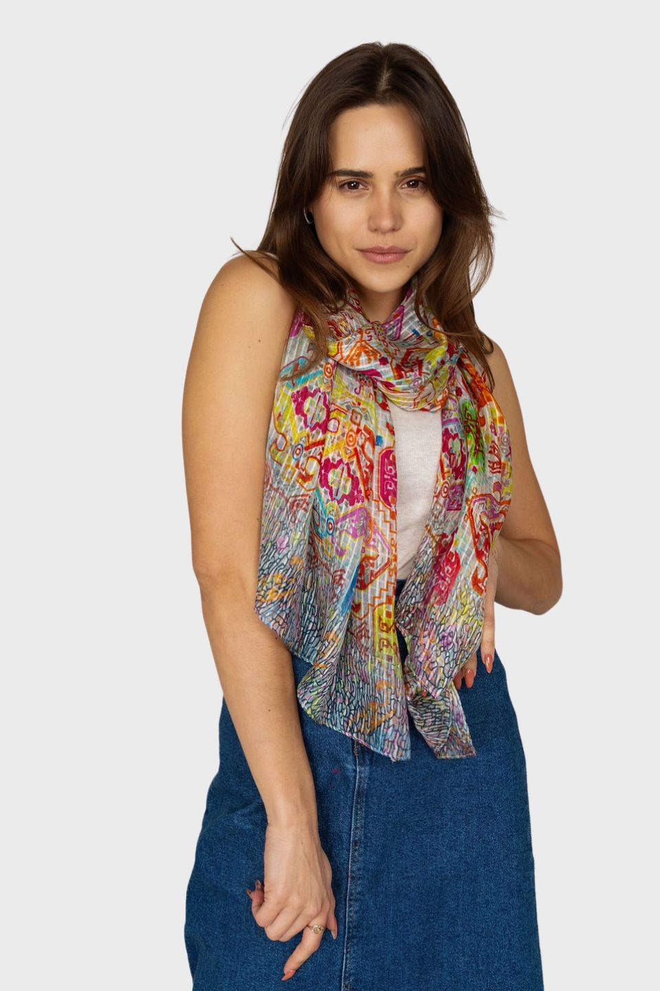 Rani Kaleidoscopic Print Oblong Scarf