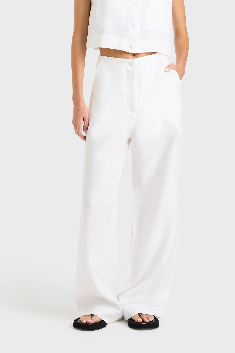 Delphi Organic Linen Tailored Pant