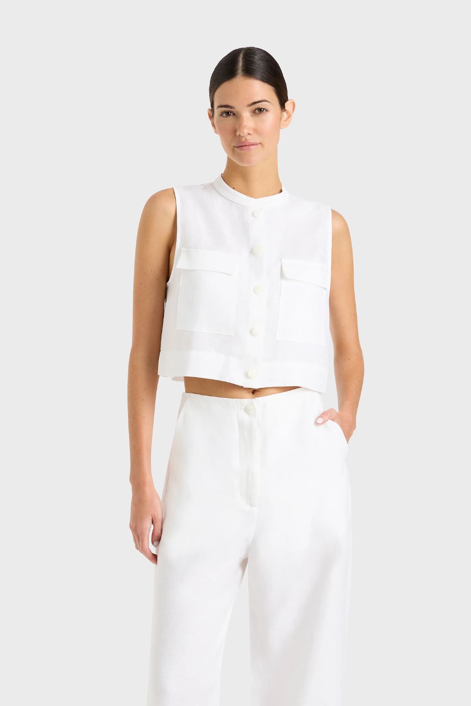 Delphi Organic Linen Utility Top